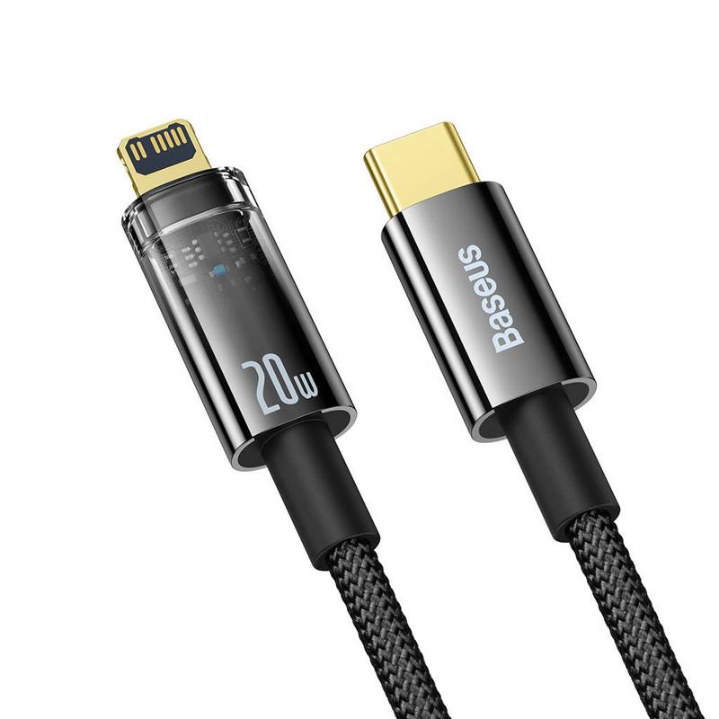 کابل تبدیل USB-C به لایتنینگ باسئوس مدل Explorer Series طول 1 متر - تصویر 1