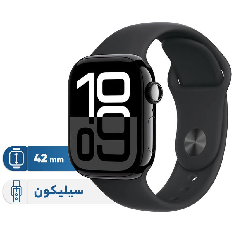 ساعت هوشمند اپل مدل Series 10 42mm Aluminum دارای قابلیت های کنترل موسیقی (Music Player)، قابلیت مکالمه از طریق بلوتوث، قابلیت تغییر طرح ساعت یا تم، صفحه همیشه روشن (Always-on Display)، پشتیبانی از دستیار صوتی بند سیلیکون - تصویر 1
