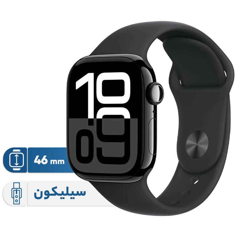 ساعت هوشمند اپل مدل Series 10 46mm Aluminum دارای قابلیت های کنترل موسیقی (Music Player)، قابلیت مکالمه از طریق بلوتوث، قابلیت تغییر طرح ساعت یا تم، صفحه همیشه روشن (Always-on Display)، پشتیبانی از دستیار صوتی بند سیلیکون - تصویر 1