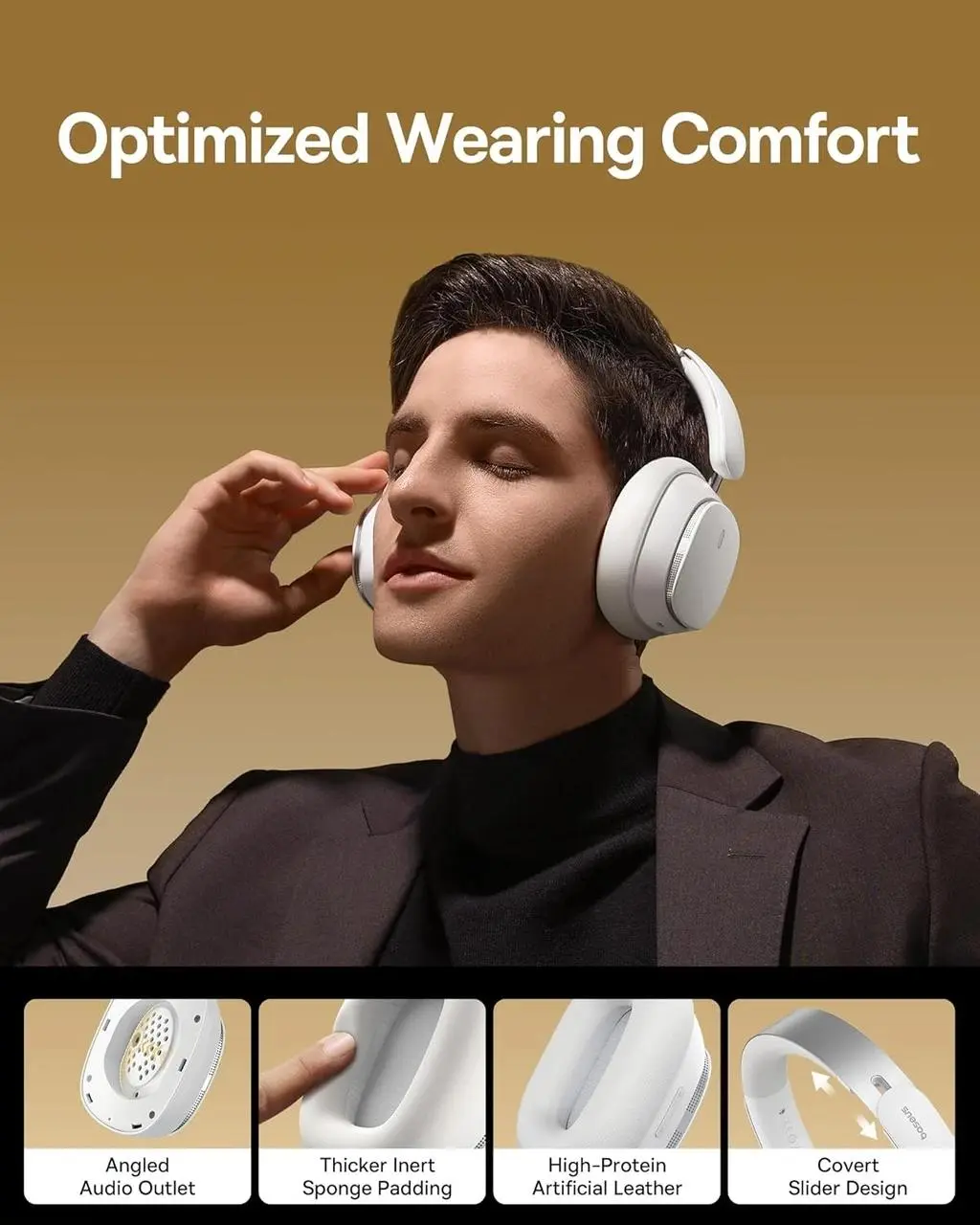 هدفون بلوتوثی باسئوس مدل ZHE BOWIE H1 NEUTRAL 2022 - تصویر 14
