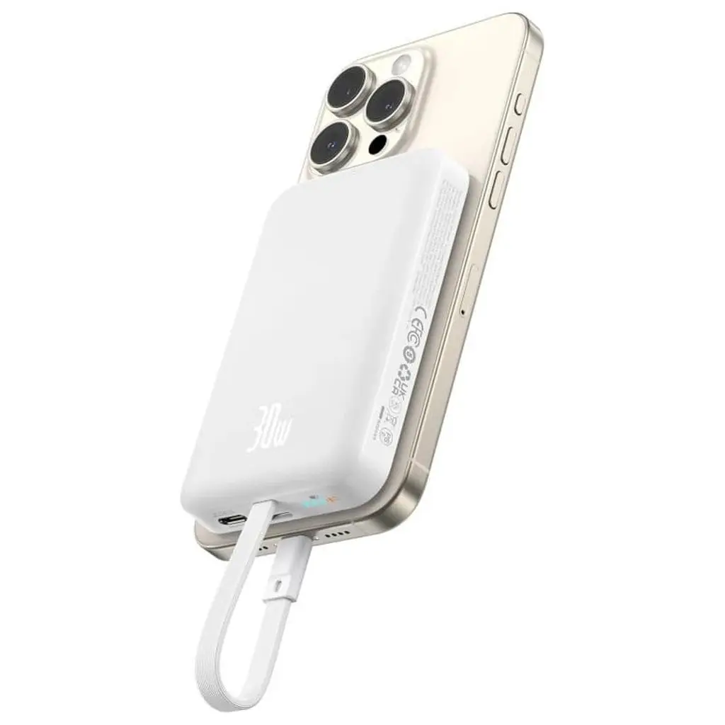 پاوربانک بیسوس مدل Magnetic Mini WIRELESS FAST PPCXM05 ظرفیت 5000 میلی آمپر ساعت - تصویر 2