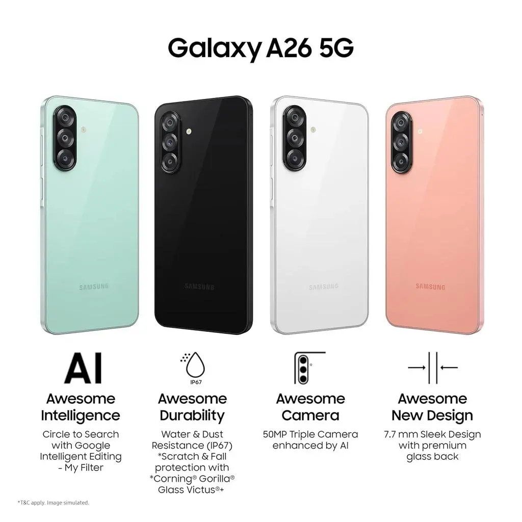 گوشی موبایل سامسونگ مدل Galaxy A26 دو سیم کارت ظرفیت 256 گیگابایت و رم 8 گیگابایت - ویتنام - تصویر 11