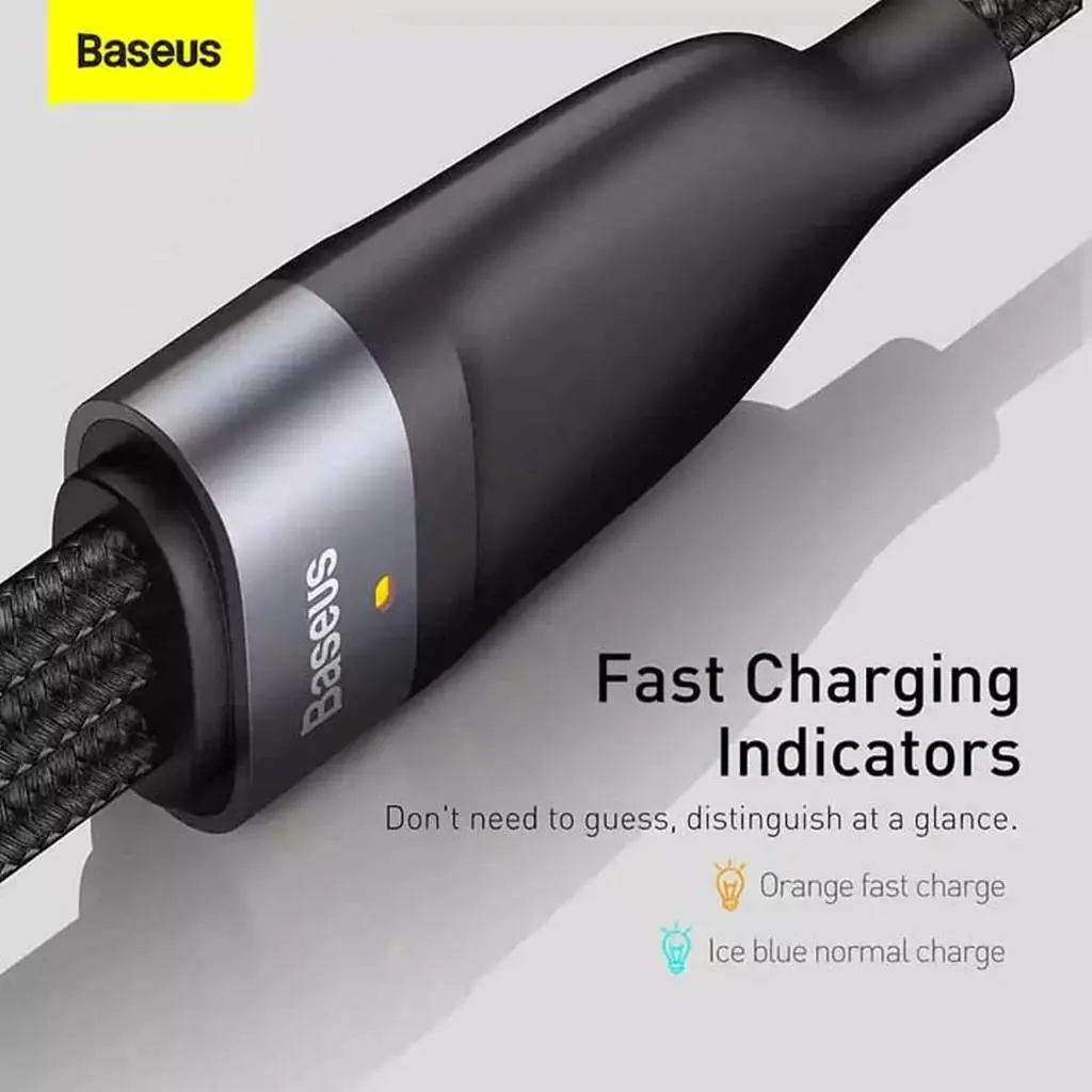 کابل تبدیل USB به USB-C / microUSB / لایتنینگ باسئوس مدل ONE-FOR-THREE 100Wطول 1.2 متر - تصویر 8