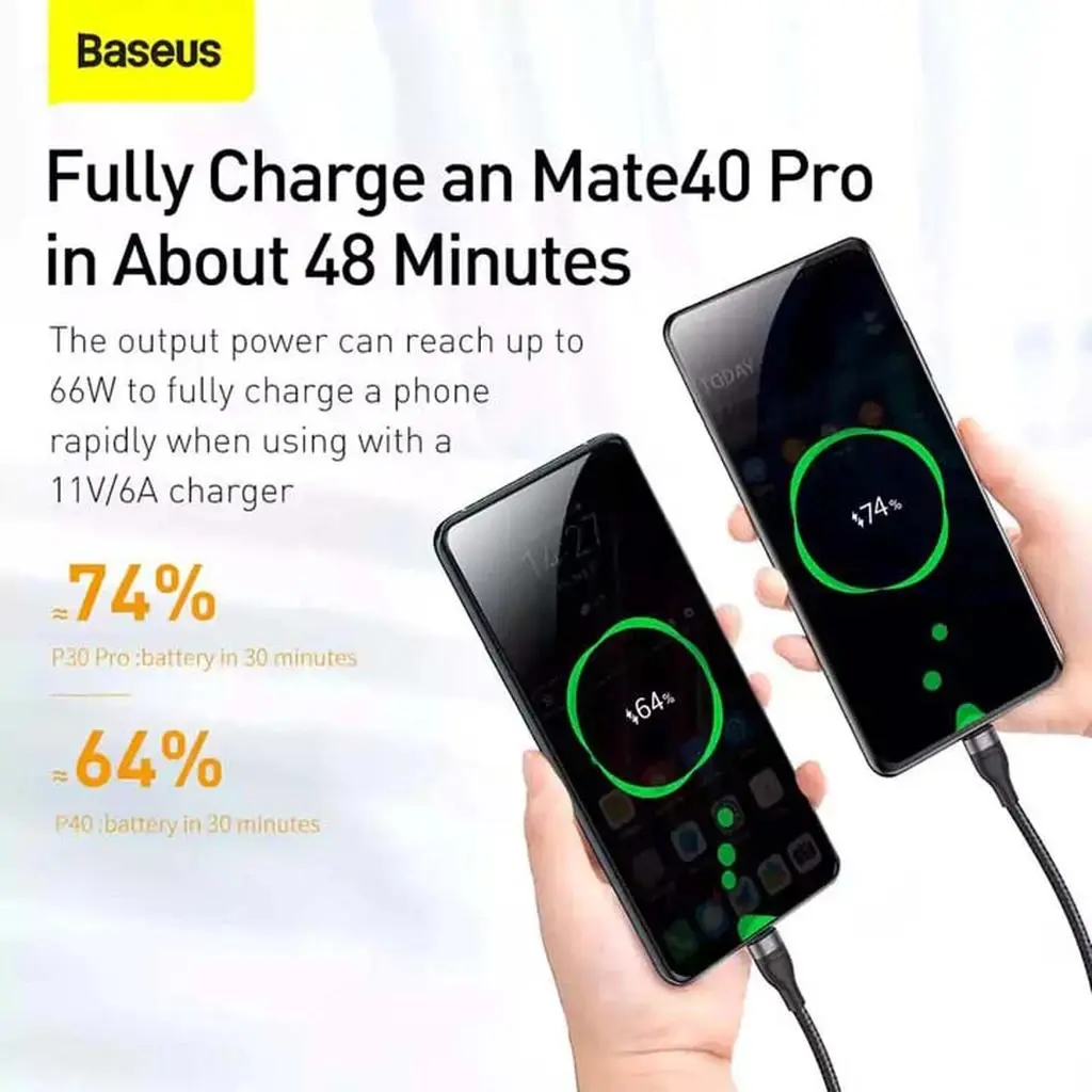 کابل تبدیل USB به USB-C / microUSB / لایتنینگ باسئوس مدل ONE-FOR-THREE 100Wطول 1.2 متر - تصویر 7
