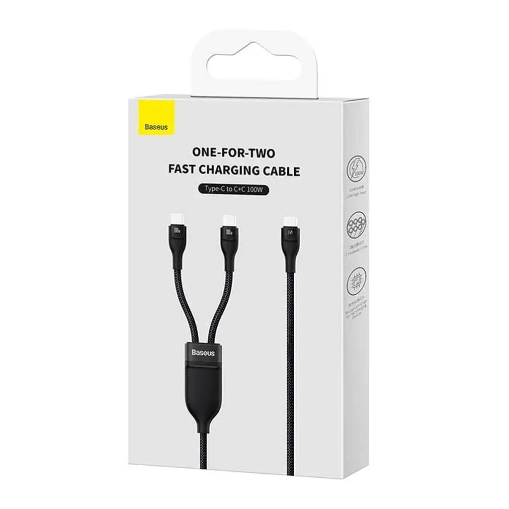 کابل 1 به 2 USB-C باسئوس مدل ONE FOR TWO طول 1.5 متر - تصویر 10
