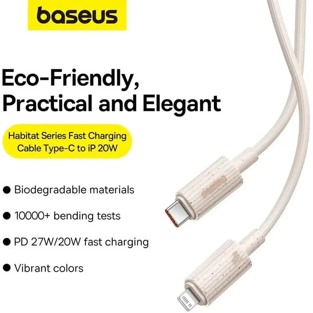 کابل تبدیل USB-C به لایتنینگ باسئوس مدل CATLGD طول 1 متر - تصویر 2