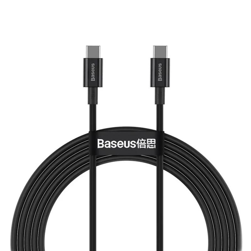 کابل تبدیل USB-C به USB-C باسئوس 100W مدل CATYS-C01 طول 2متر - تصویر 1