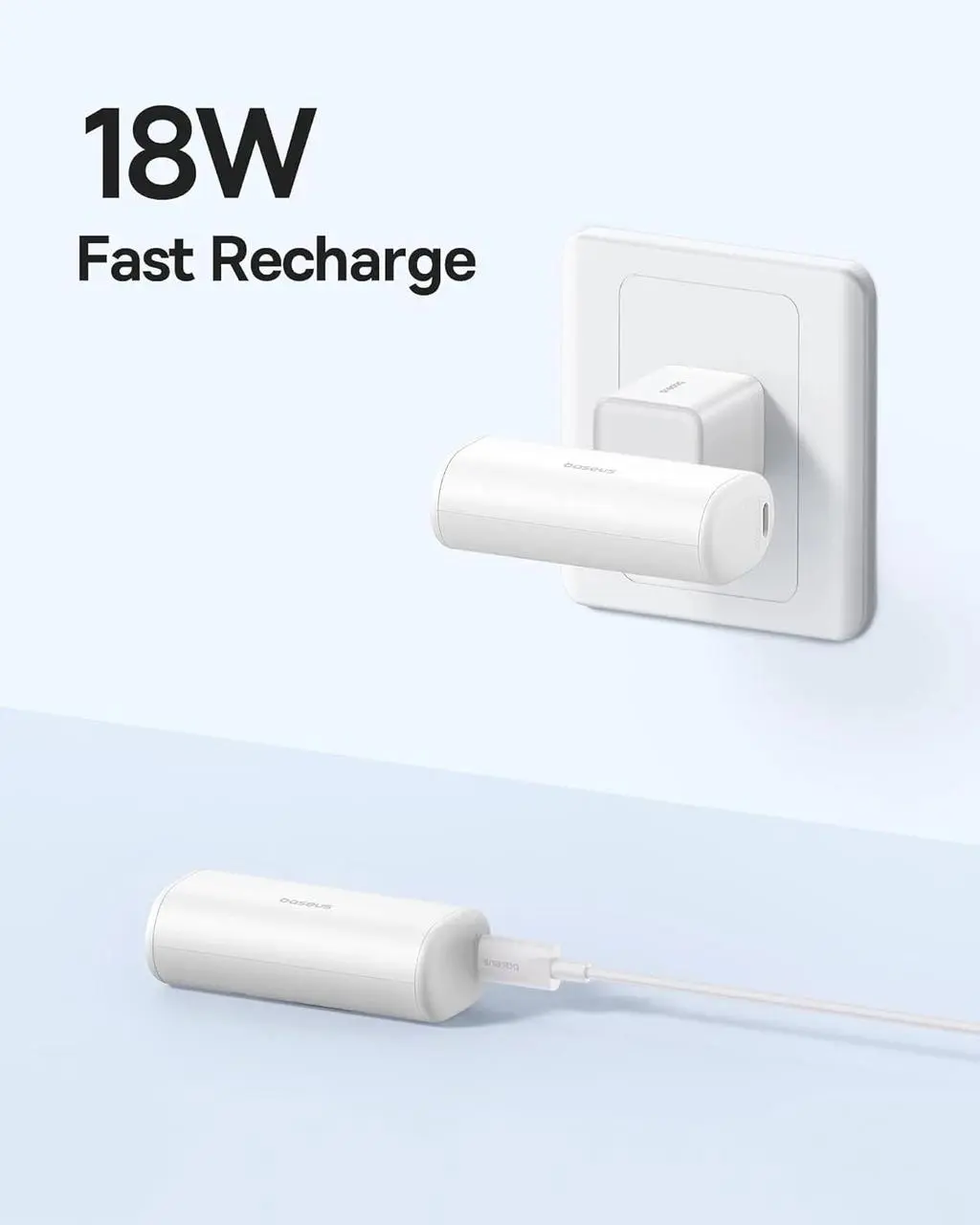 پاوربانک باسئوس مدل Compact Fast Charging Type-C Edition ظرفیت 5000 میلی آمپر ساعت - تصویر 3