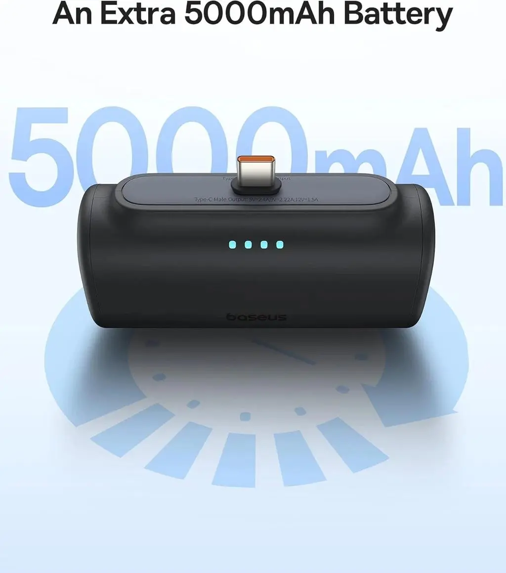 پاوربانک باسئوس مدل Compact Fast Charging Type-C Edition ظرفیت 5000 میلی آمپر ساعت - تصویر 13