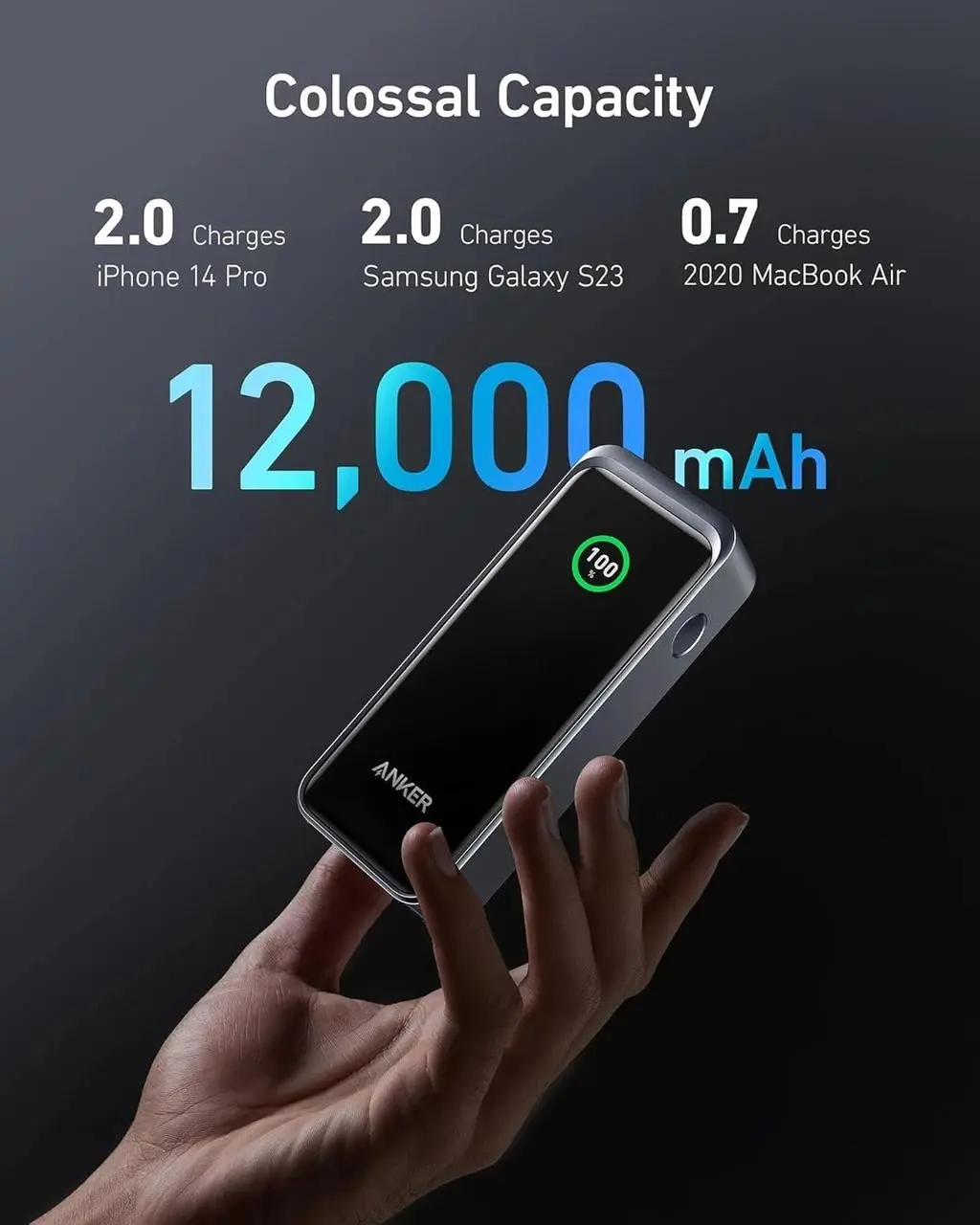 پاوربانک انکر مدل A1335 ظرفیت 12000 میلی آمپر ساعت - تصویر 2