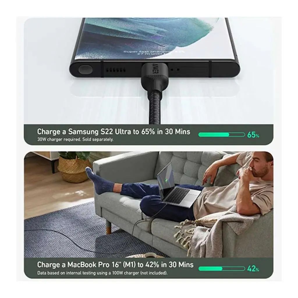 کابل USB-C انکر مدل A80F5H11 طول 0.9 متر - تصویر 3