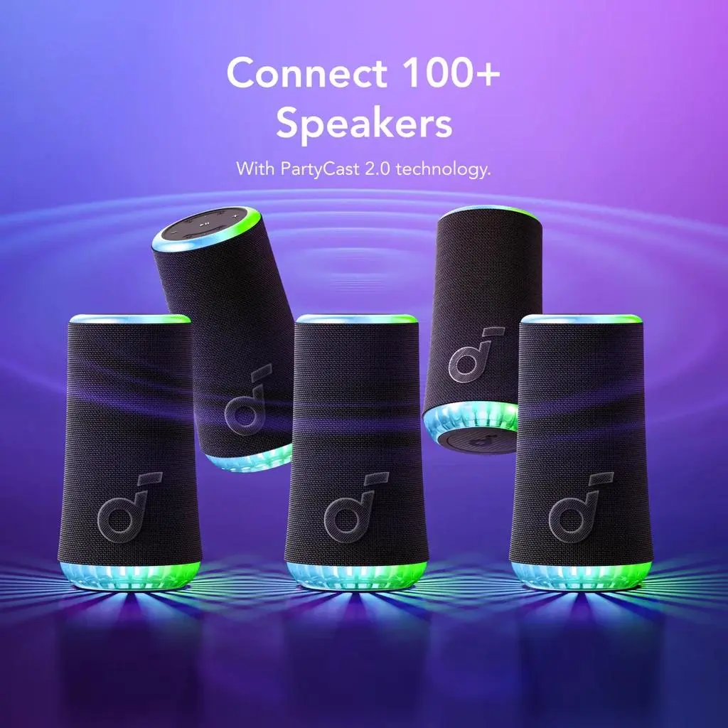 اسپیکر بلوتوثی قابل حمل انکر مدل Glow A3166011 - تصویر 2