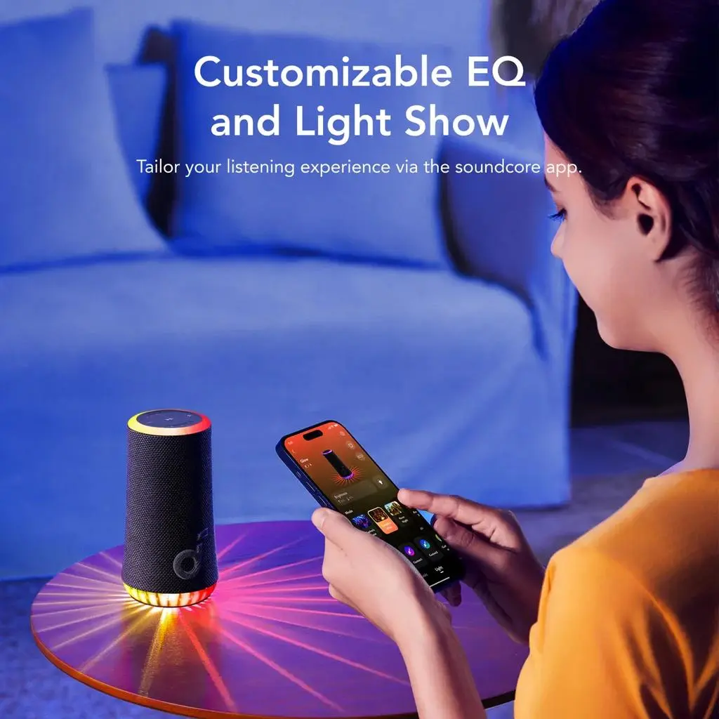 اسپیکر بلوتوثی قابل حمل انکر مدل Glow A3166011 - تصویر 5