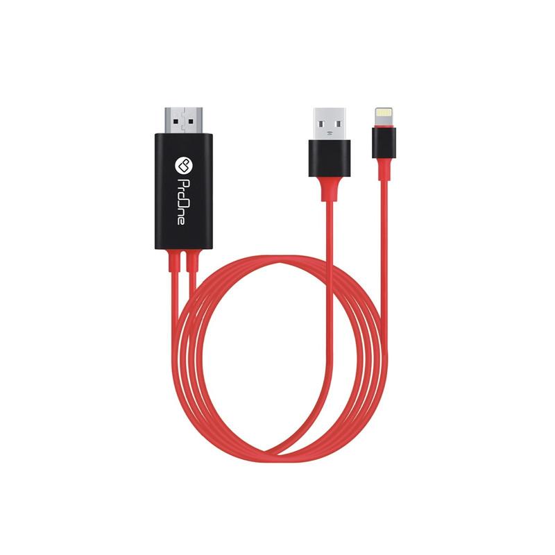 کابل تبدیل لایتنینگ به HDMI پرووان مدل PCH75 طول 1.8 متر  - تصویر 1