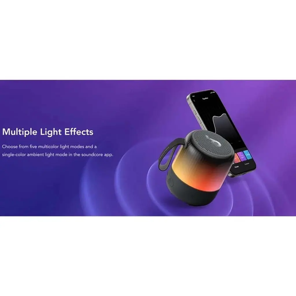 اسپیکر بلوتوثی قابل حمل انکر مدل Glow Mini A3136011 - تصویر 2