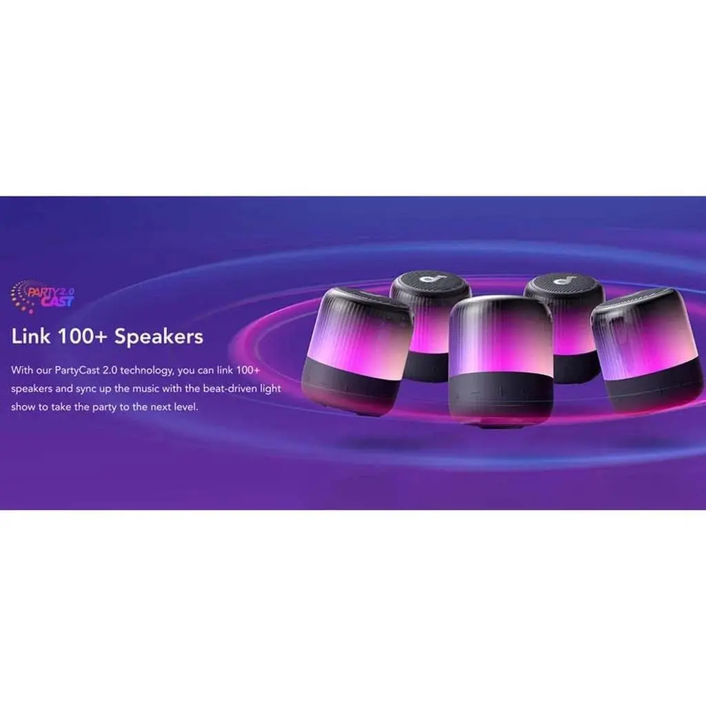 اسپیکر بلوتوثی قابل حمل انکر مدل Glow Mini A3136011 - تصویر 3