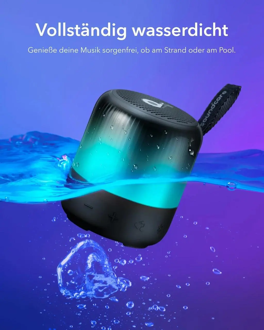 اسپیکر بلوتوثی قابل حمل انکر مدل Glow Mini A3136011 - تصویر 10
