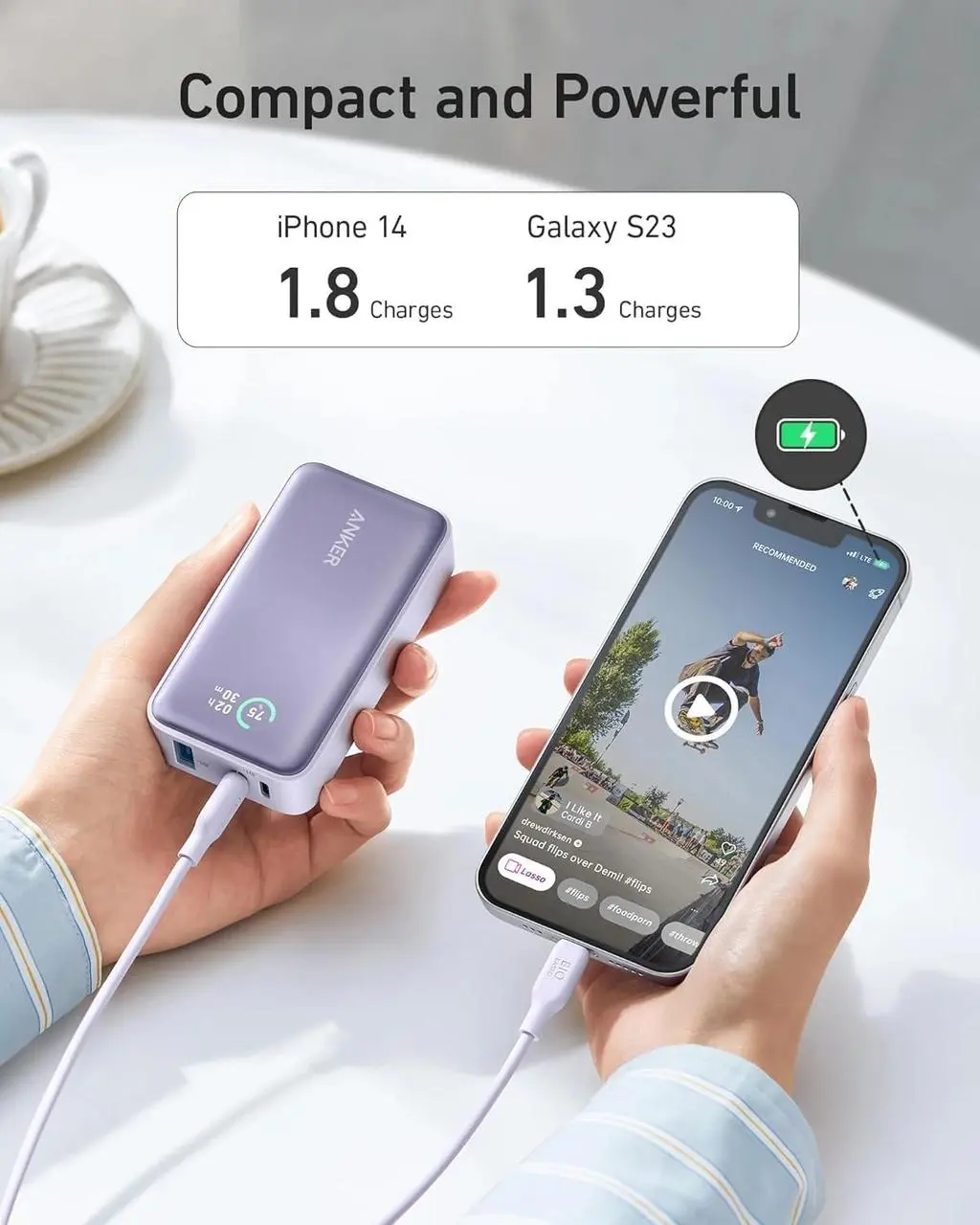 پاوربانک انکر مدل A1256 ظرفیت 10000 میلی آمپر ساعت - تصویر 5