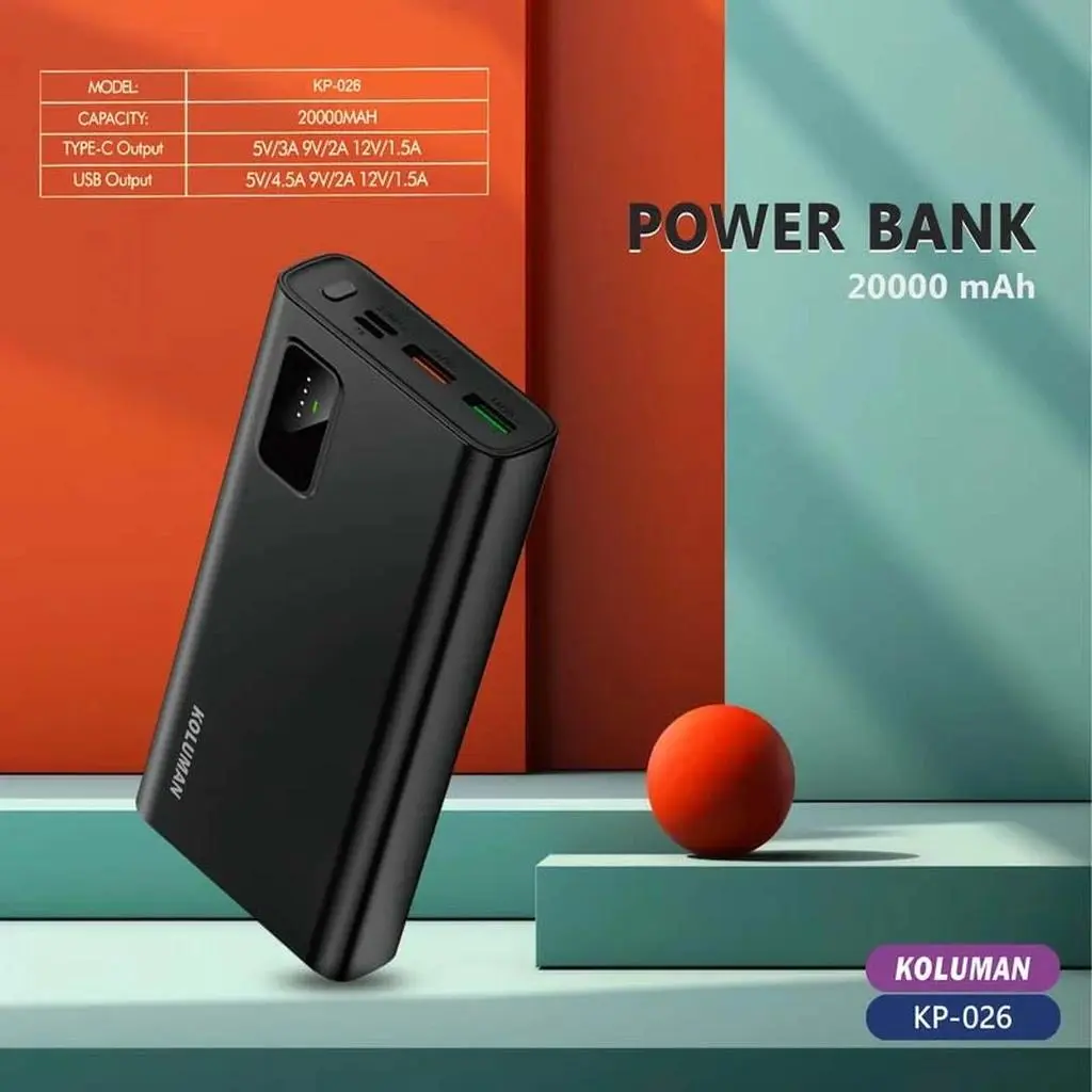پاوربانک کلومن مدلKP-026 22.5Wظرفیت 20000 میلی آمپر ساعت - تصویر 5