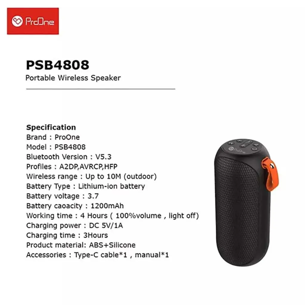 اسپیکر قابل حمل پرووان مدل PSB4809 - تصویر 3