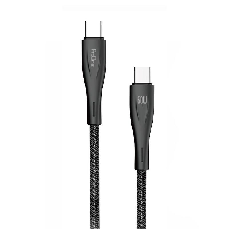 کابل تبدیل USB-C به USB-C پرووان مدل  60W-PCC112 طول 1 متر - تصویر 1