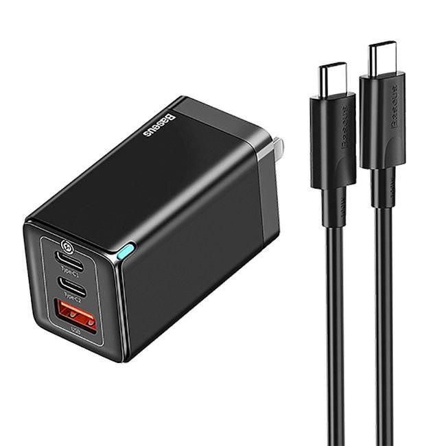 شارژر دیواری باسئوس مدل GAN5 PRO 65W به همراه کابل USB-C - تصویر 1