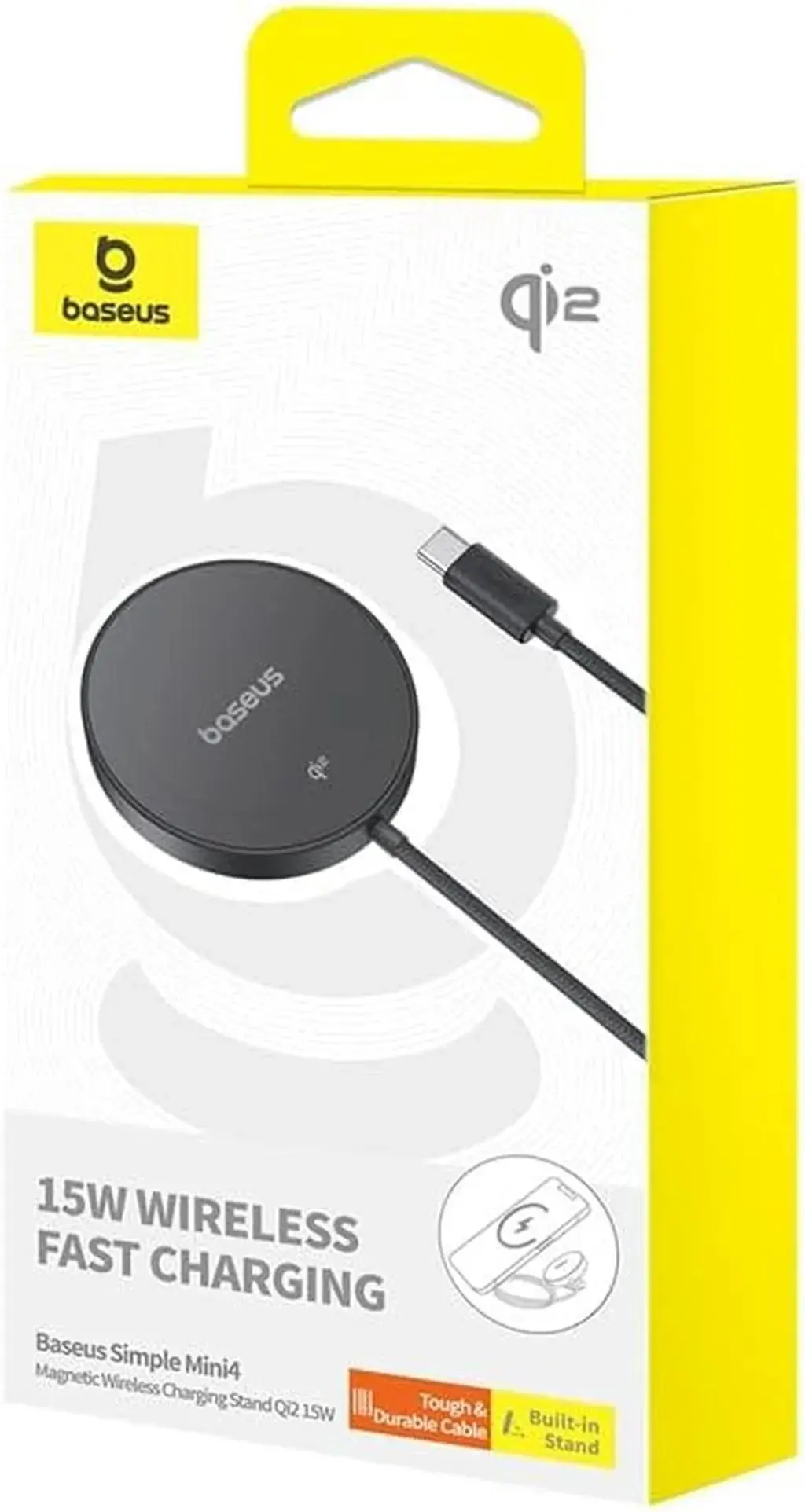 شارژر بی سیم باسئوس مدل Simple Mini Magnetic Wireless Charger WX01-JKF - تصویر 3