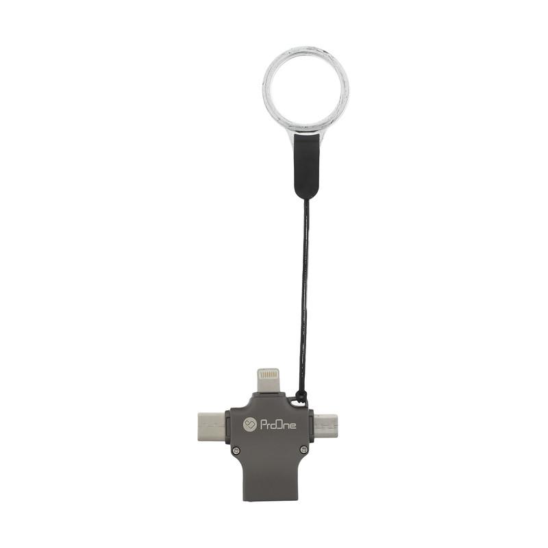 مبدل USB2 به USB-C / micro USB / لایتنینگ پرووان مدل PCO04 - تصویر 1