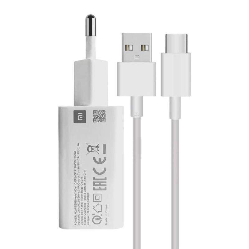 شارژر دیواری شیائومی مدل Mdy-10-Ew به همراه کابل تبدیل usb-c - تصویر 1