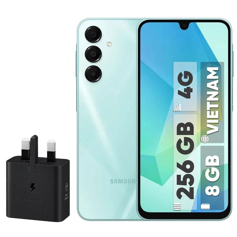 گوشی موبایل سامسونگ مدل Galaxy A16 4G دو سیم کارت ظرفیت 256 گیگابایت و رم 8 گیگابایت - ویتنام - به همراه شارژر 25 وات سامسونگ - تصویر 1