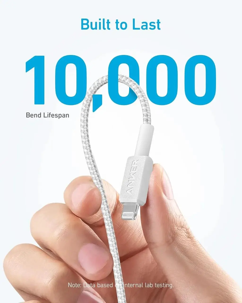 کابل تبدیل USB-C به لایتنینگ انکر مدل A81B5 طول 0.9 متر - تصویر 3