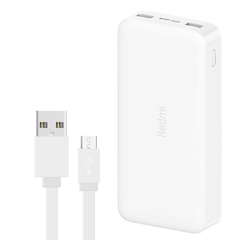 پاوربانک شیائومی مدل Redmi ظرفیت 20000 میلی آمپرساعت به همراه کابل تبدیل microUSB - تصویر 1
