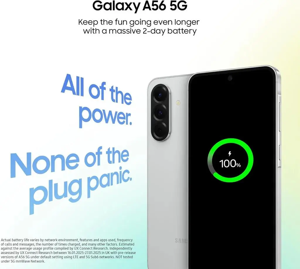گوشی موبایل سامسونگ مدل Galaxy A56 دو سیم کارت ظرفیت 256 گیگابایت و رم 12 گیگابایت - به همراه شارژر 25 وات سامسونگ - تصویر 11