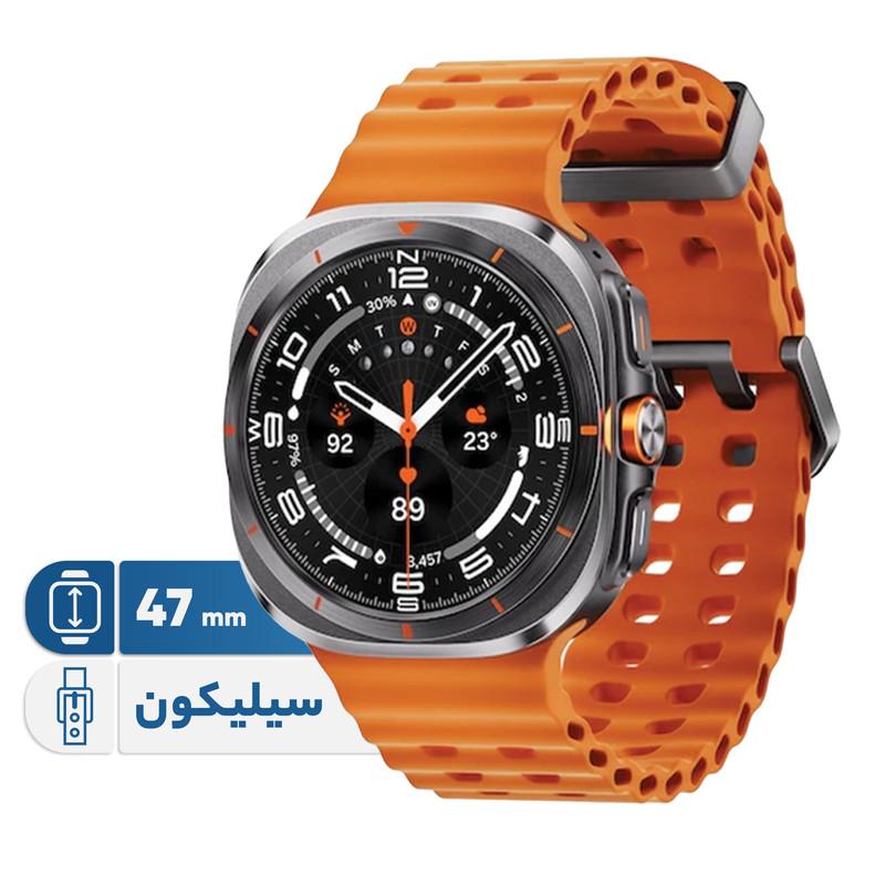 ساعت هوشمند سامسونگ مدل Galaxy Watch Ultra دارای قابلیت های کنترل موسیقی (Music Player)، قابلیت مکالمه از طریق بلوتوث، قابلیت تغییر طرح ساعت یا تم، صفحه همیشه روشن (Always-on Display)، پشتیبانی از دستیار صوتی بند سیلیکون - تصویر 1