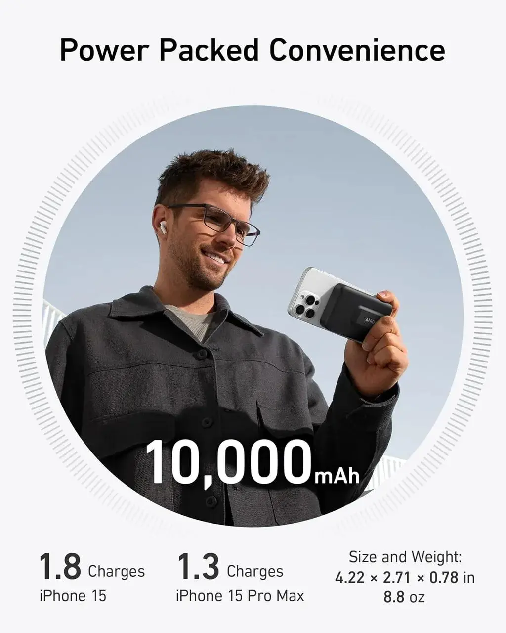 پاوربانک انکر مدل A1654 ظرفیت 10000 میلی آمپر ساعت - تصویر 4