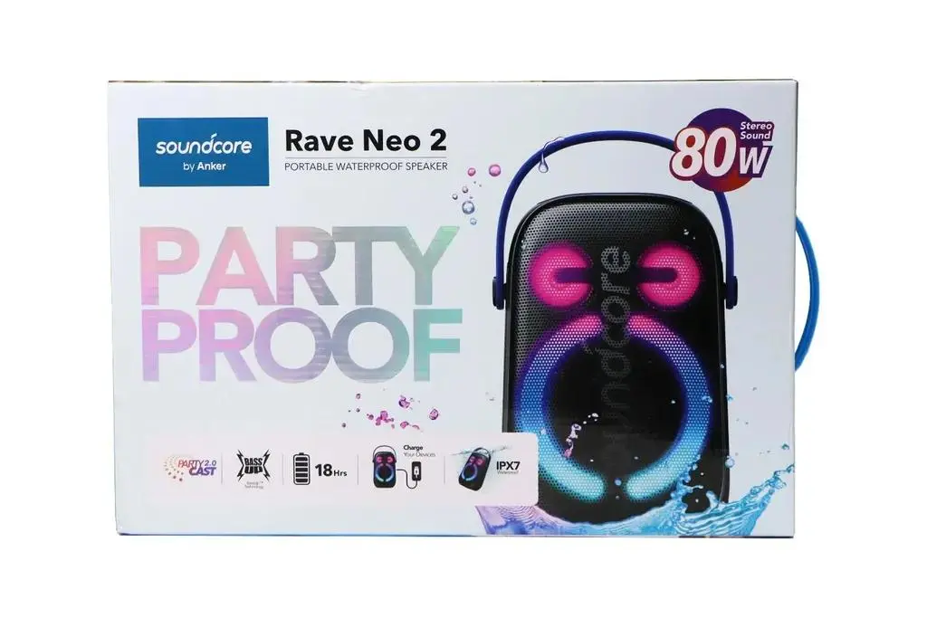 اسپیکر بلوتوثی قابل حمل انکر مدل Sound core Rave Neo 2 A33A1 - تصویر 3