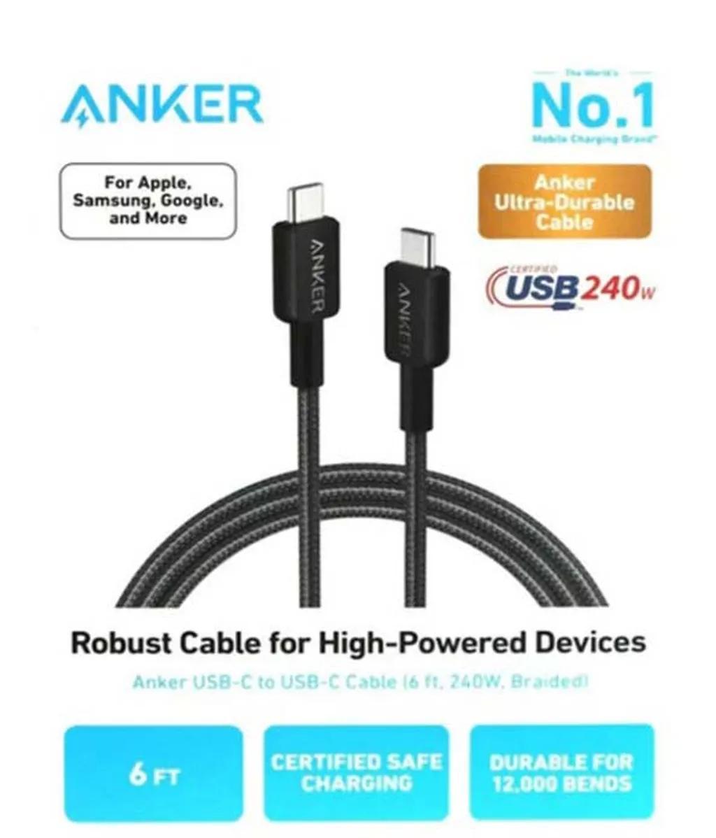 کابل تبدیل USB-C به USB-C انکر مدل A81D6 طول 1.8 متر با توان 240 وات - تصویر 2