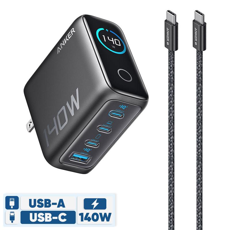 شارژر دیواری 140 وات انکر مدل A2697 به همراه کابل USB-C به طول 1.5 متر - تصویر 1