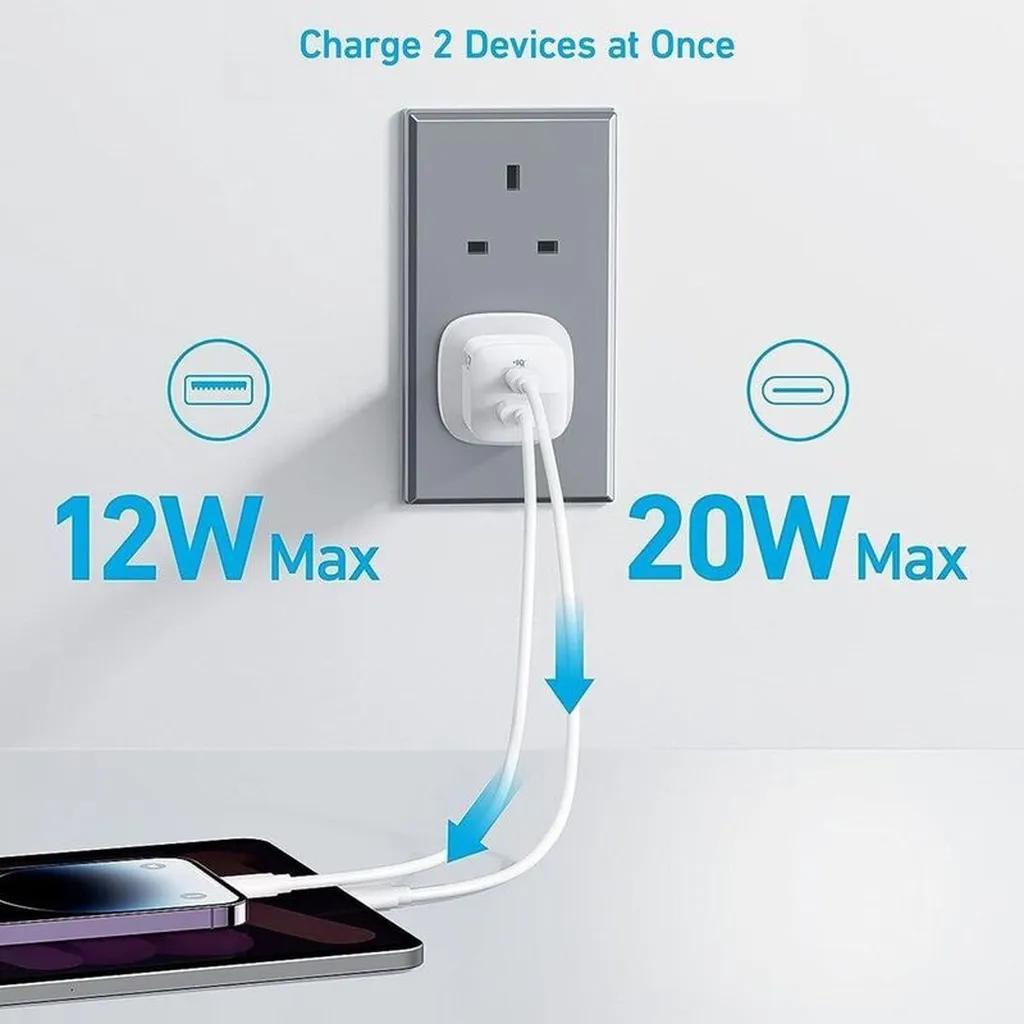 شارژر دیواری 20 وات انکر مدل B2348 به همراه کابل USB-C به طول 1.5 متر	 - تصویر 6