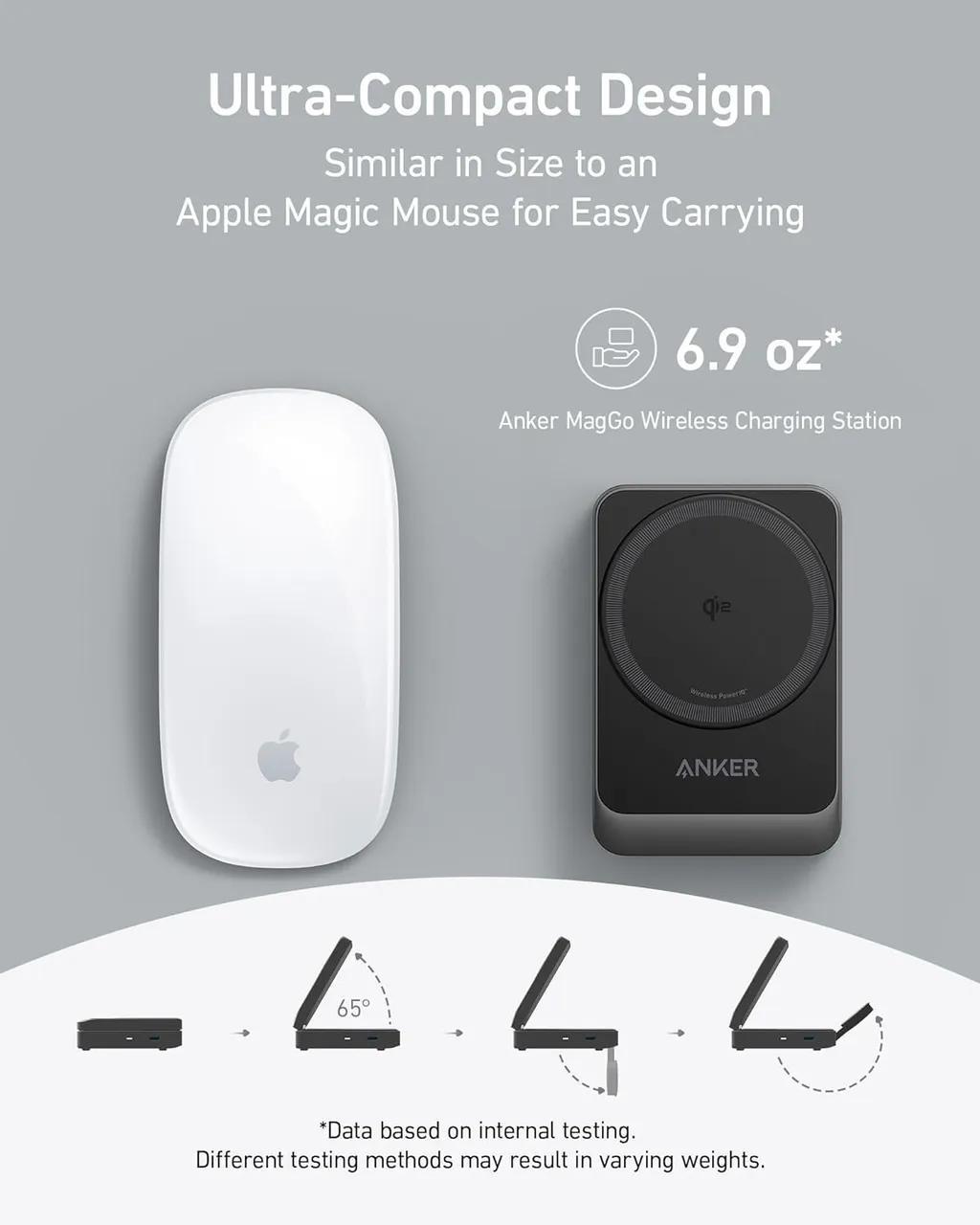 شارژر بی سیم 15 وات انکر مدل MagGo 3in1 A25M4 - تصویر 2