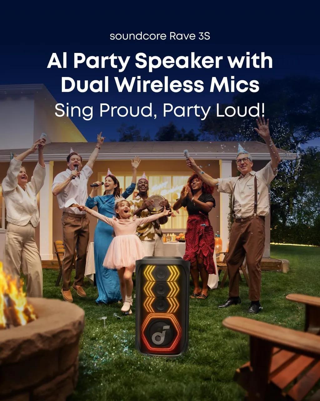 اسپیکر بلوتوثی انکر مدل soundcore Rave 3S - تصویر 4