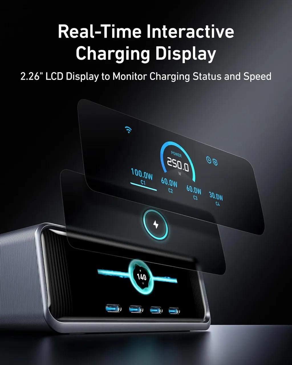 شارژر رومیزی 250 وات 6 پورت انکر مدل Prime Charger A2345 - تصویر 3