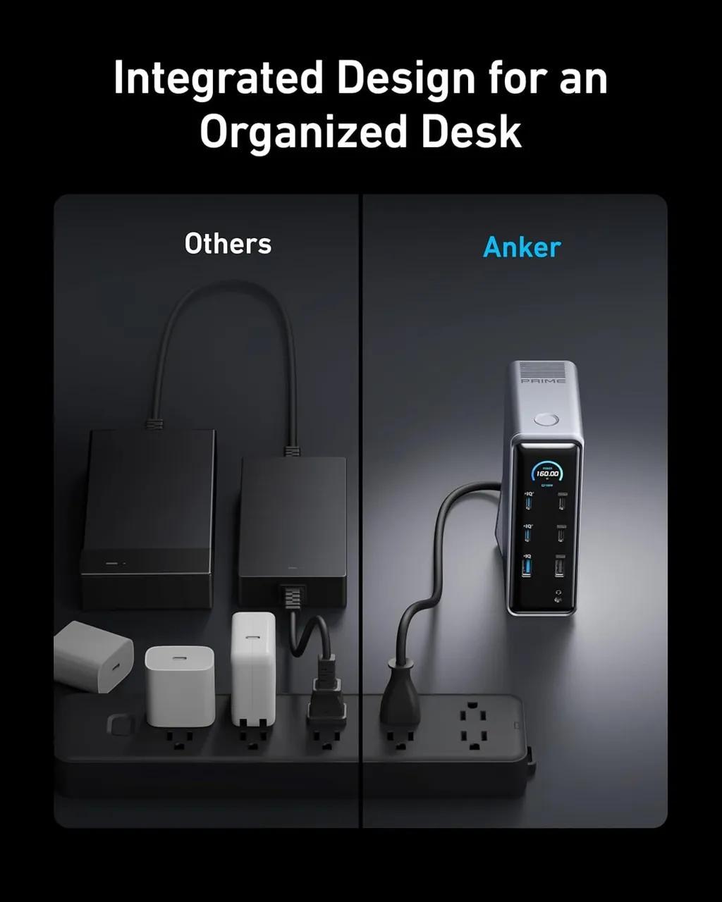 شارژر رومیزی 160وات 14 پورت انکر مدل Prime Docking Station A83B6 - تصویر 3