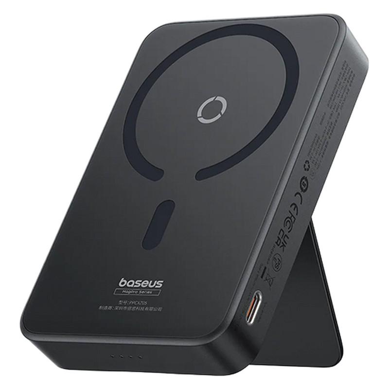پاوربانک بی‌سیم 20 وات بیسوس مدل MagPro Magnetic Bracket 20w با ظرفیت 5000 میلی آمپر ساعت به همراه کابل USB-C به USB-C - تصویر 1