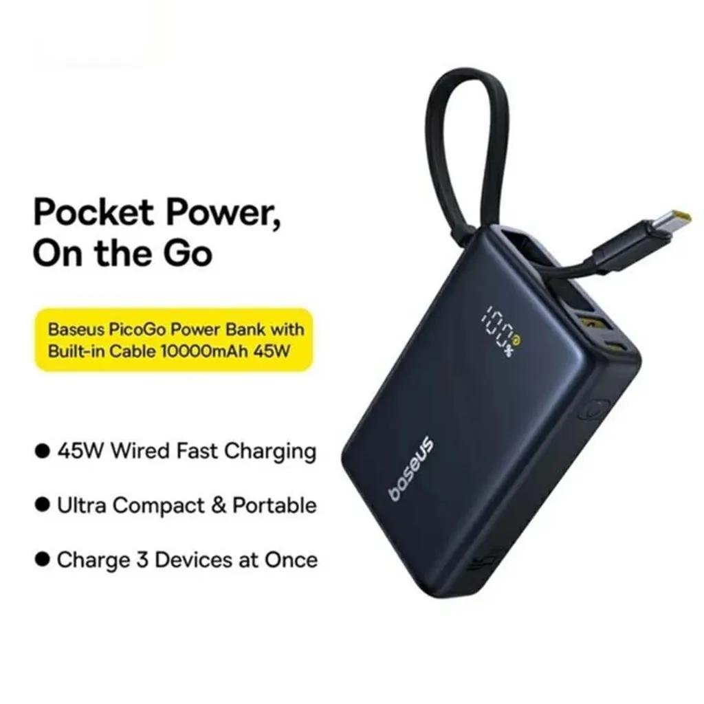 پاوربانک بیسوس مدل PicoGo 45W ظرفیت 10000 میلی آمپر ساعت  - تصویر 10