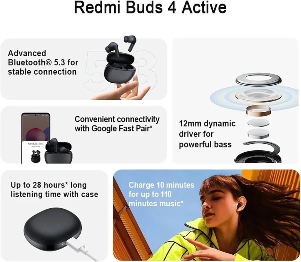 هدفون بلوتوثی شیائومی مدل Redmi Buds 4 Active - تصویر 11