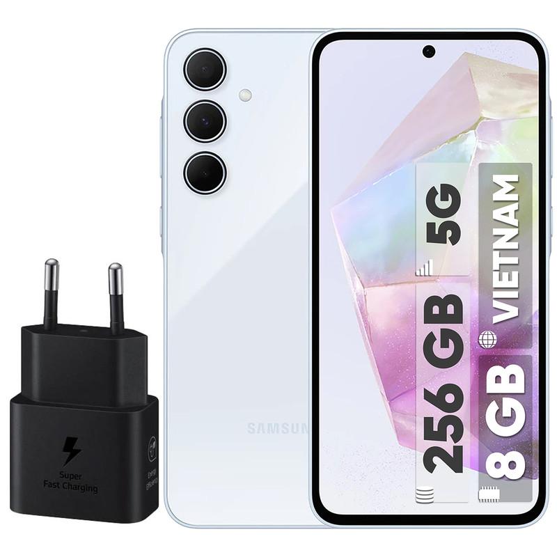 گوشی موبایل سامسونگ مدل Galaxy A35 دو سیم کارت ظرفیت 256 گیگابایت رم 8 گیگابایت به همراه شارژر 25 وات سامسونگ - ویتنام - تصویر 1