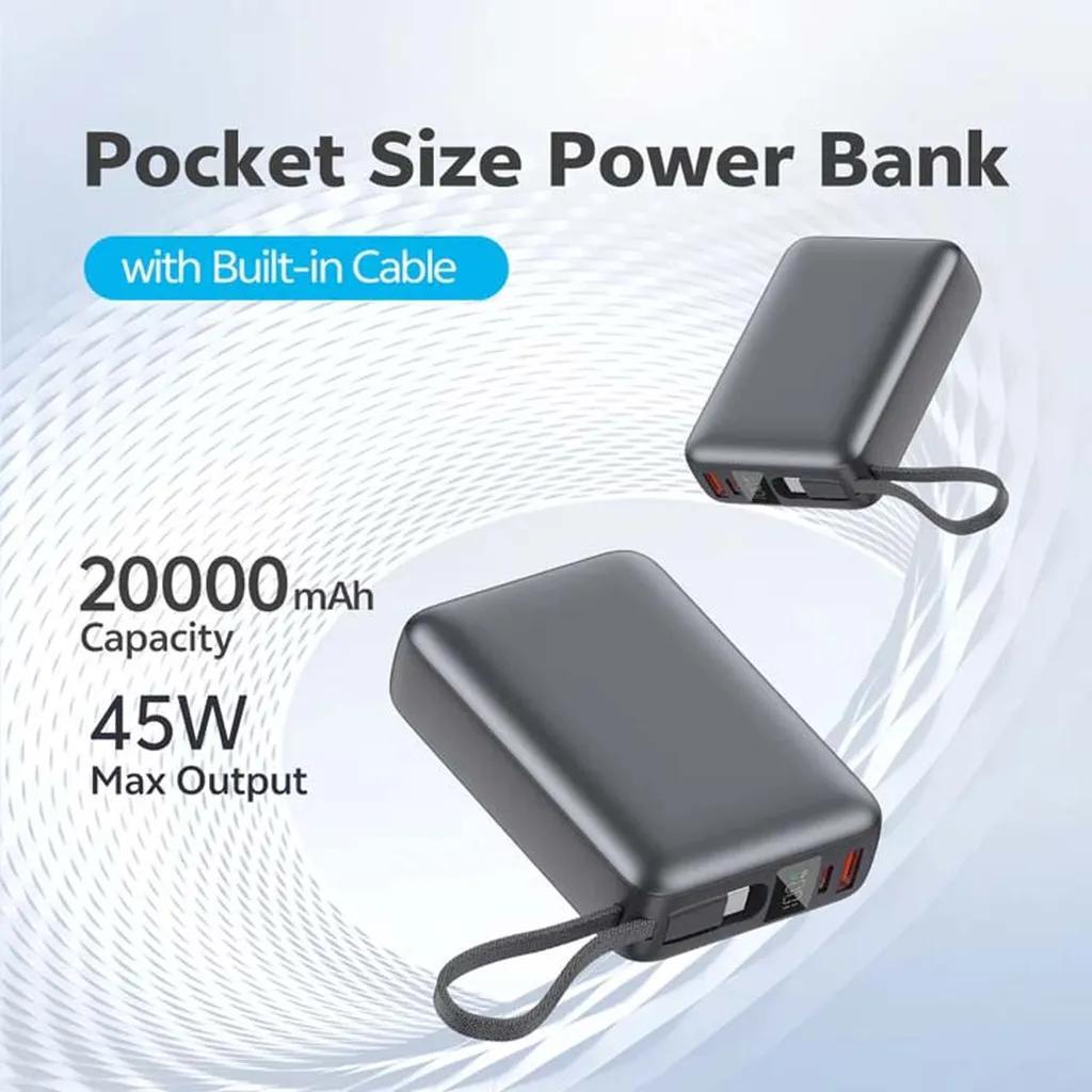 پاوربانک 45 وات کیو سی وای مدل PB20A ظرفیت 20000 میلی‌آمپرساعت - تصویر 10