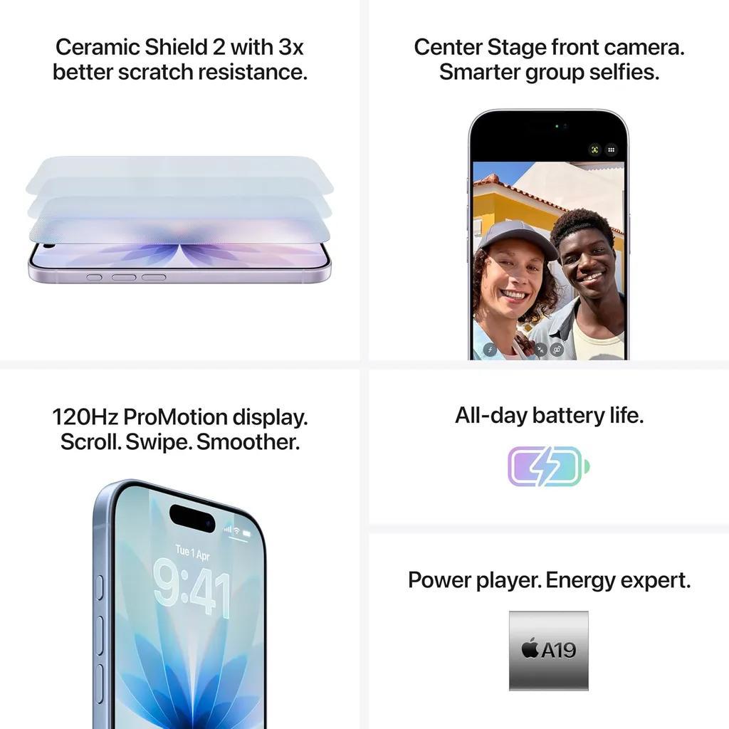 گوشی موبایل اپل مدل iPhone 17 ZAA تک سیم کارت + eSim ظرفیت 256 گیگابایت و رم 8 گیگابایت - نات اکتیو - تصویر 9