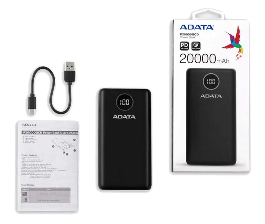 پاوربانک ای دیتا مدل P20000QCD ظرفیت 20000 میلی آمپر ساعت - تصویر 7